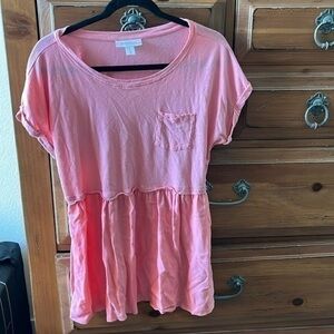 Motherhood Maternity Women’s Pink Tee Size Large EUC